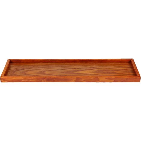 Plateau de service en bois pour thé, fruits, bonbons, aliments, décoration intérieure (1/4)