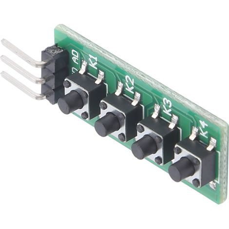 Kleines Tastenmodul mit 4 Tasten und 1 analogem Ausgang (AD-Pin KC11B04) (1/5)