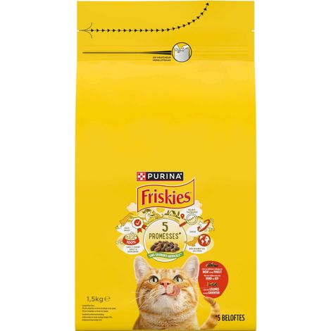 Croquettes chat mélange de Bœuf, Poulet avec des Légumes 1.5 KG - Purina