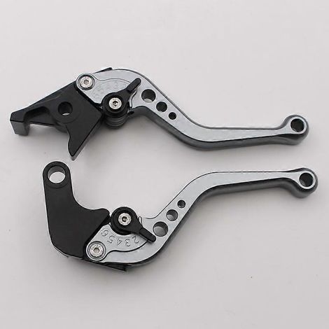 Modification pour moto CB650R 2014-2022 : poignée de frein, d'embrayage et de klaxon réglable en alliage d'aluminium, guidon (gris titane 1) (1/5)