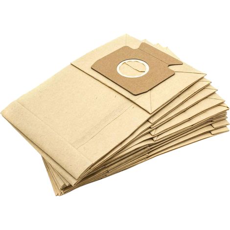 vhbw 10x sacchetto compatibile con Miele Exquisit HE, Meteor 100, S125, Mondia aspirapolvere - carta, tipo B, 27cm x 13cm color sabbia