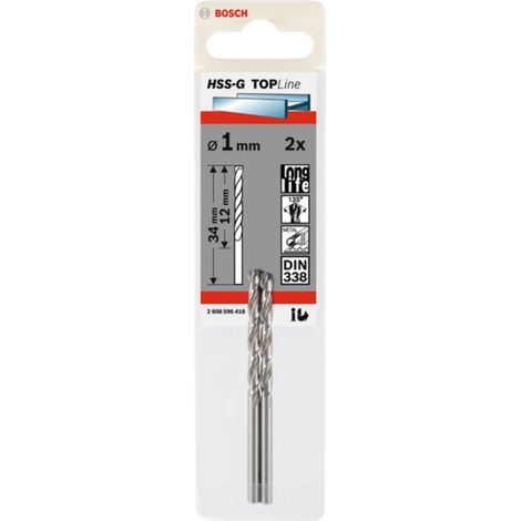 Bosch 2x foret métal HSS-G DIN 338 2,6 x 30 x 57 mm - 2608585910 (1/2)