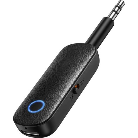 Adaptateur Bluetooth AUX - Émetteur et Récepteur 3,5 mm - Pour Autoradio TV Projecteur Avion - Batterie 12 h - Compact (1/5)