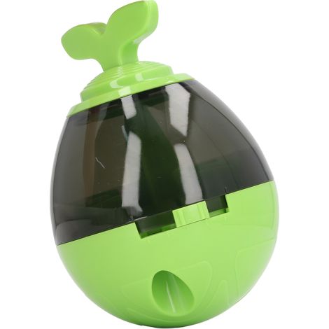 Balle distributrice de friandises pour chien : stimule l'intelligence, combat l'ennui et réduit la difficulté à manger. Balle mangeuse lente pour l'entraînement (verte). (1/5)