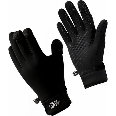 Gants De Peche - Gants Hiver Avec Doigts Ouverts - Antidérapants - Pour Pêche Sur Glace Photographie Chasse - Taille M - Noir