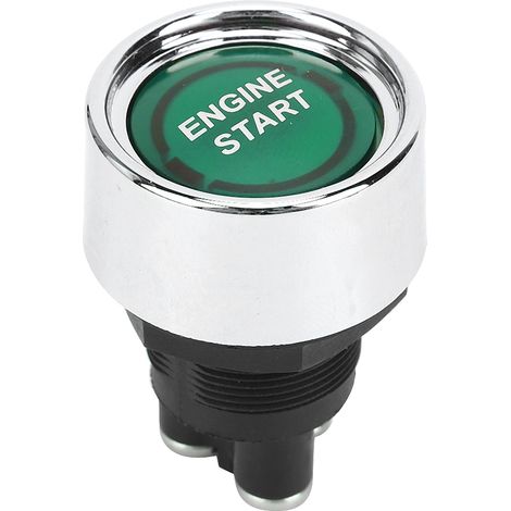 Bouton de démarrage moteur LED vert pour start/stop camping-car et voiture de course (1/5)