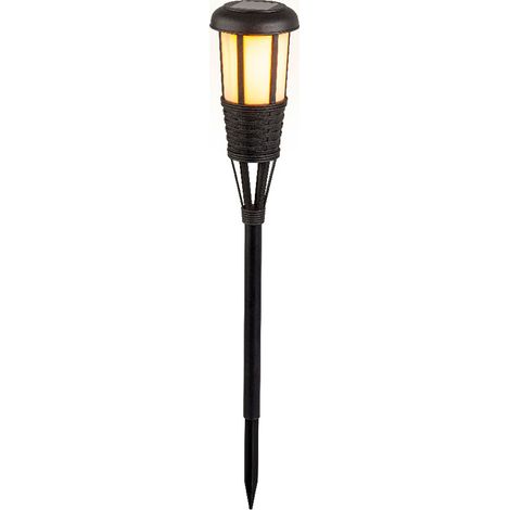 Estaca solar efecto mimbre color negro (1/4)