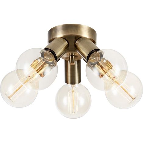 Plafonnier encastre 5xe27 40w max laiton antique - markslojd - mazzo 88855212 88855212 88855212 88855212 (1/3)