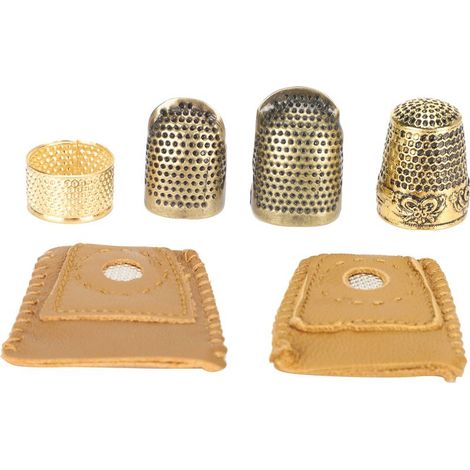 Set mit 10 Metallfingerhüten, Fingerschutz für Handnähprojekte, DIY-Stickerei und Patchwork-Zubehör (1/5)