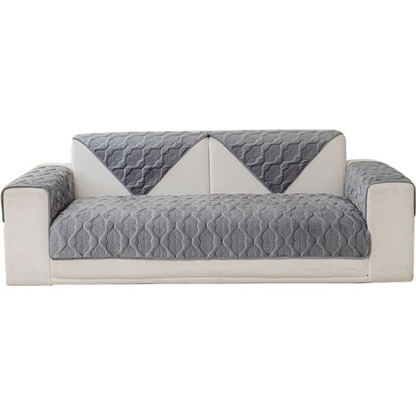 Weiche Sofa Kissenbezüge - rutschfeste Sofaabdeckungen 1 2 3 Sitzer Couchabdeckungen, Ecke Sofa Kissen Abdeckung L Form Möbelschutz für Wohnzimmer  – Grau 45x45cm (1/5)