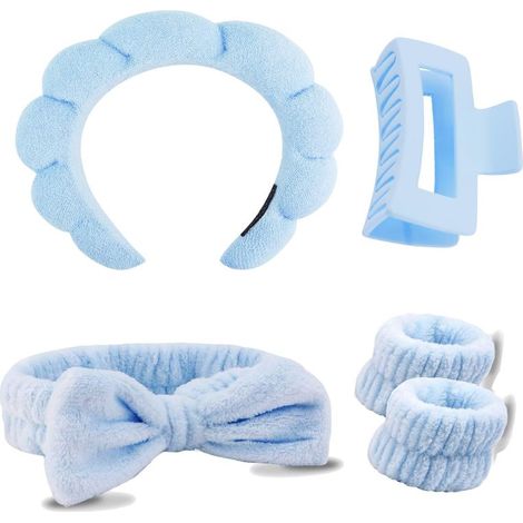 Stirnband, Haarspange, Gummiband, Armband, 5-teiliges Set, Stirnband zum Gesichtwaschen