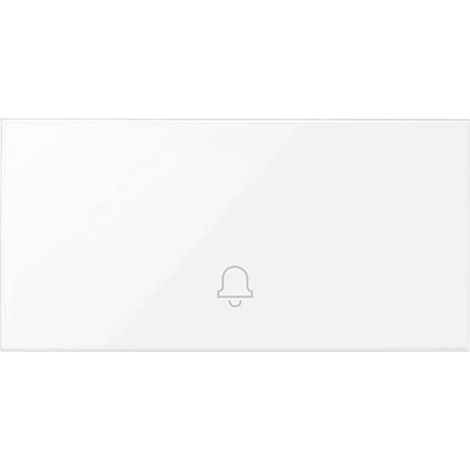 Tecla individual con grabado campana para pulsador blanco Simon 10000017-130 (1/2)