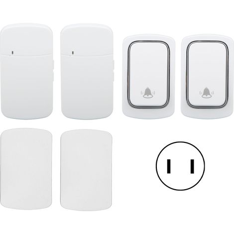 Sonnette sans fil autonome IP68 étanche longue portée pour maison et appartement, téléavertisseur soignant AC100V-230V prise US. (1/5)