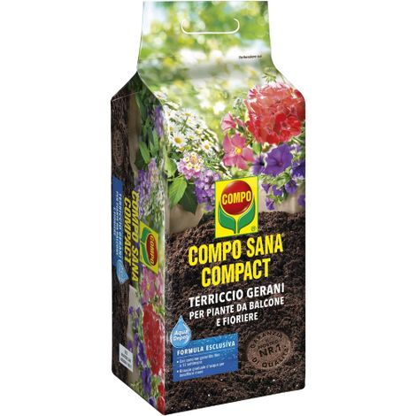 Compo SANA GERANI COMPACT Terra Terriccio substarto piante balcone 25 LT (1/4)
