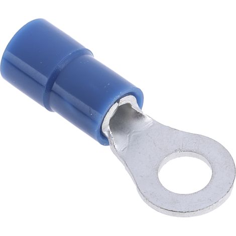 Cosses à œillet RS PRO, Isolé, Bleu, 2.5mm², M4, 8.5mm (1/3)