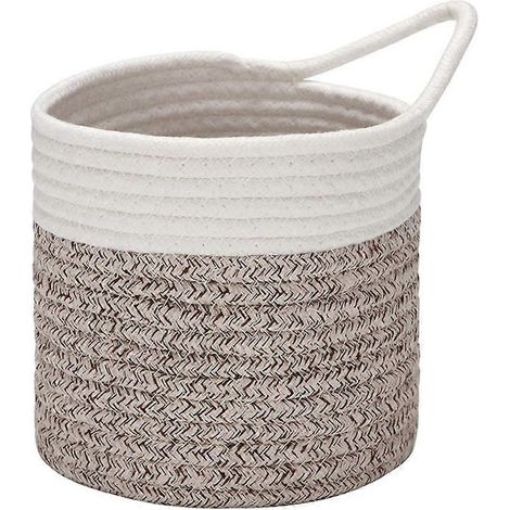 Pot de fleurs suspendu tressé à la main en imitation rotin, panier à linge, panier de pique-nique, rangement pour jouets, support pour jardinière - C (1/5)