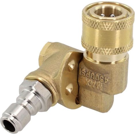 High Pressure Washer Adapter,Car High Pressure Water Gun Cleaning Machine Elbow Adjustment Accessories (1/4)