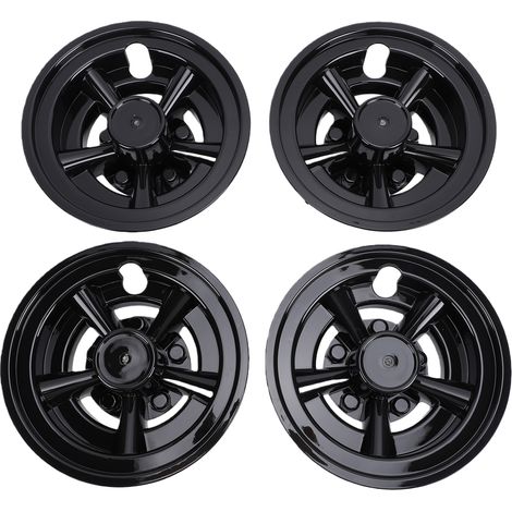Enjoliveurs de roue de chariot de Golf, 4 pièces, capuchons de moyeu noirs pour voiture de Club 8 pouces (1/5)