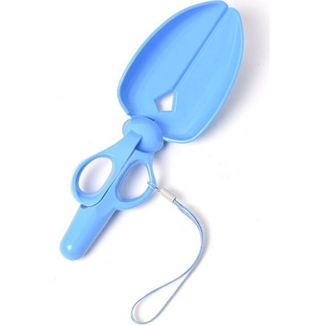 Pelle Ramasse Crottes pour Animaux à Long Manche Outil de Nettoyage Plastique Large Ouverture pour Litière de Chat et Déchets Convient Petits et Grands Bleu (1/4)