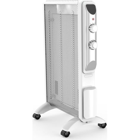 Radiatore Elettrico Giulietta 1000-1500 W IP24 con Pannello in Mica Bianco (1/5)