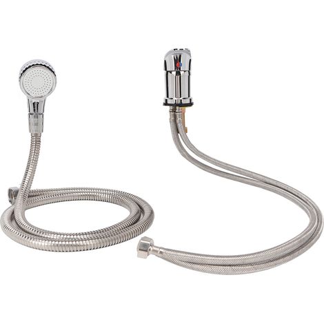 Kit de Robinet de Lavabo de Salon Anti-Fuite Flexible avec Douchette pour Eau Chaude et Froide (1/5)