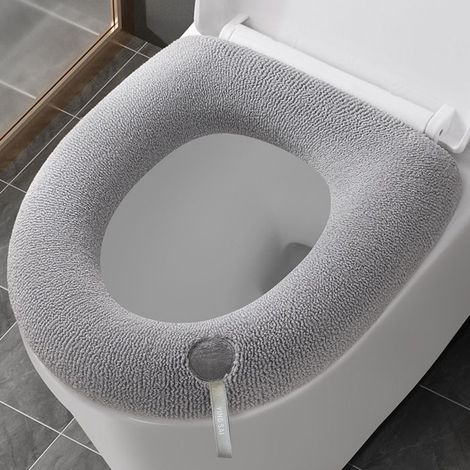 ULISEM weicher Toilettensitzbezug - Acrylfaser - Waschmaschinengeeignet - Rutschfest