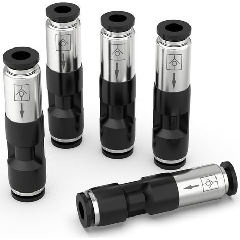 12MM Cuivre nickelé Raccord rapide pour tuyau d'air CVPU clapet anti-retour 5PCS (1/5)