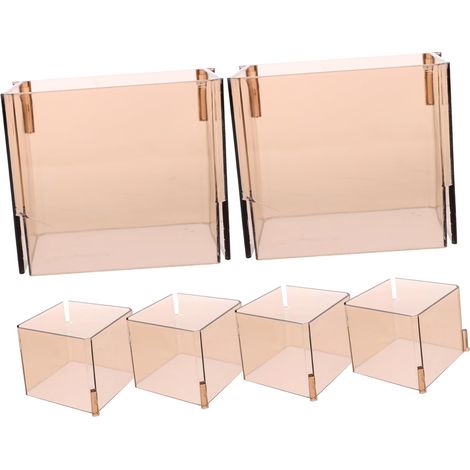 6pièces Séparateurs Tiroir Plastique Organiseur Modulable Rangement Sous Vêtements Chaussettes Et Sous-vêtements Compartiments Ajustables Pour Dressing Cuisine - (1/5)