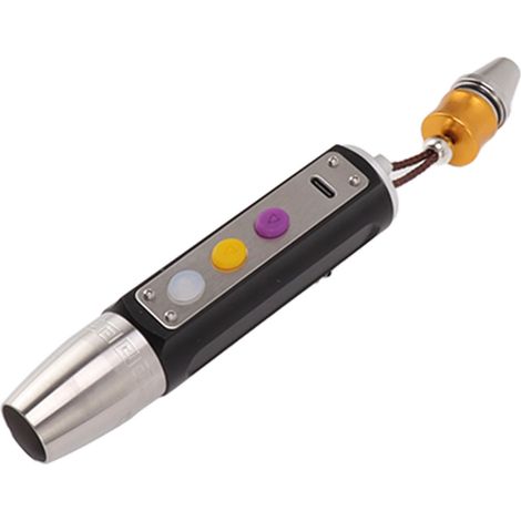 Lampe torche LED d'identification du jade pour bijoux, à 3 sources lumineuses et à intensité variable, noire. (1/5)