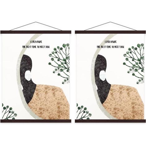 Posterschiene magnetisch A4 Holz Nussbaum 21cm 2 Packungen (1/5)