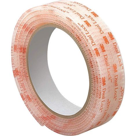 Velcro adesivo Dual lock SJ3560 3M trasparente da 25mm Larghezza - 25mm X 1MT (1/4)