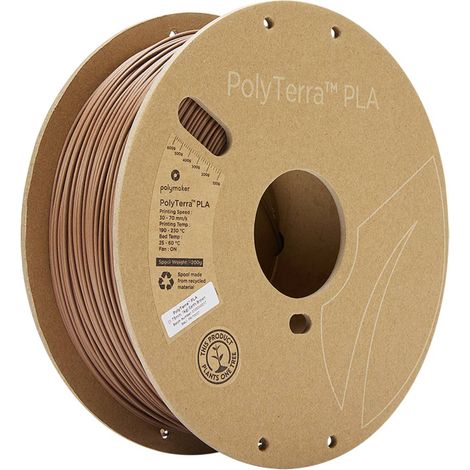Polymaker 70907 PolyTerra Filamento per stampante 3D Plastica PLA contenuto di plastica ridotto 1.75 mm 1000 g Terra op (1/4)