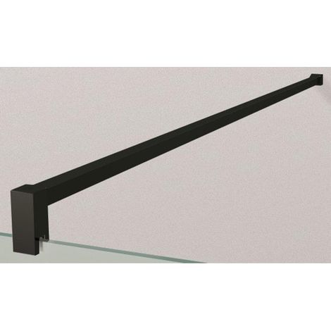 Novellini Kuadra renfort mural paroi fixe 150cm noir mat