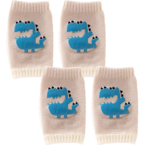 Genouillères Pour Bébé - Protection Anti-dérapage En Coton Respirant - Pour Ramper - Taille Unique Adaptée 6 À 24 Mois - Par Paquet De 2 (1/5)