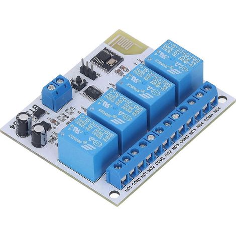 4-Kanal-Bluetooth-Relais-Steuermodul, störungsfrei, 2,4-GHz-Funkfernbedienung, Relaispanel, 12 V DC