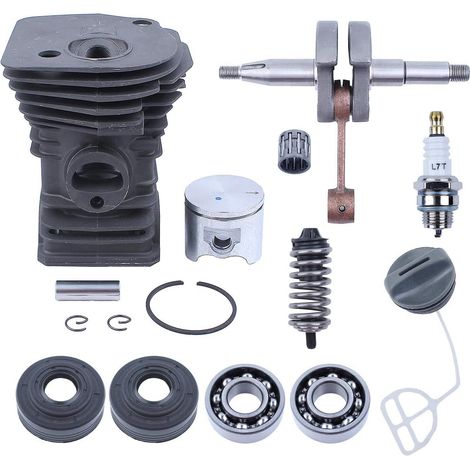Kit de rénovation moteur comprenant cylindre, piston, vilebrequin, roulement et joint pour HUSQVARNA 340 345 (42mm) Pièces de révision de moteur de tronçonneuse (1/5)