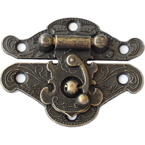 Lot de 10 fermoirs pour cadenas, plaques de verrouillage pour coffres à bijoux en bois, accessoires de meubles (L)