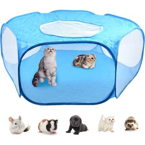 Small Animal Playpen, Foldable, Breathable Mesh, Portable Cage, Indoor/Outdoor Enclosure (1/5)