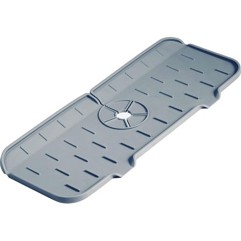 Tapis de robinet en silicone pour évier de cuisine, pare-éclaboussures, tapis de récupération d'eau pour robinet de salle de bain (1/4)
