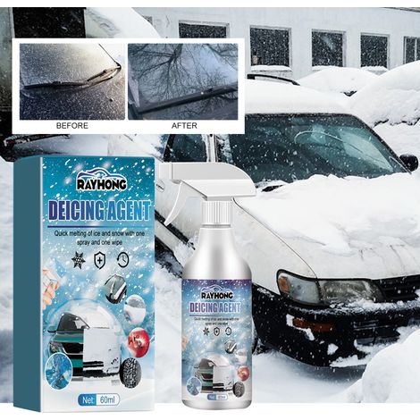 Snow melting agent for car windshields and windows - fast, deep defrosting, defogging, ice melting, and snow removal cleaning agent - 60ml -- BIEMMEDUE