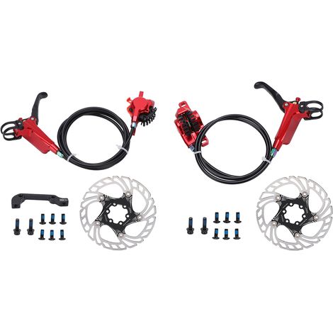 Eisgekühlte Fahrradbremsscheibe, rote hydraulische Scheibenbremsscheibe, leistungsstarke Bremsleistung (1/5)