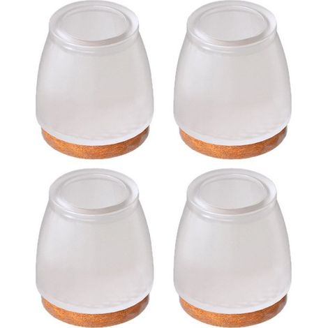 Protectores para patas de sillas, 16 protectores de silicona extragrandes para patas de sillas, para suelos de madera, adecuados patas 32-45 mm (1/2)