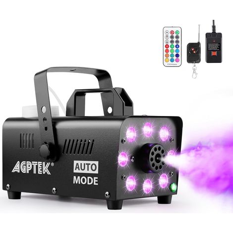 Machine à fumée avec colorées et effets d'éclairage RVB 2000 CFM 2 télécommandes filaires sans fil 13 LED (1/4)