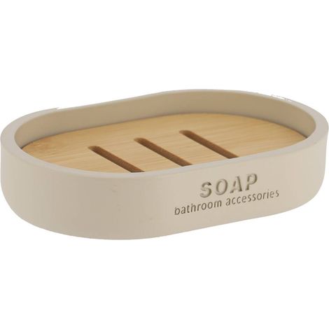 Seifenschale polyresin - beige bambus - Tendance