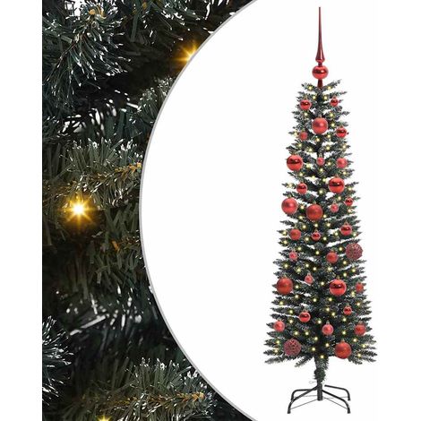 Sapin de Noël Arbre de Noël artificiel Vert 150 cm PVC, plastique et acier (1/5)