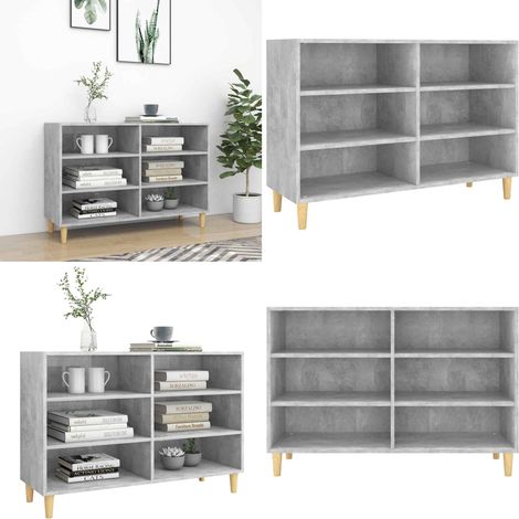 Buffet gris béton 103,5x35x70 cm bois d'ingénierie - Meuble De Rangement - Buffet - Armoire Laterale - Style Scandinave - Mobilier Moderne - Home & Living (1/5)