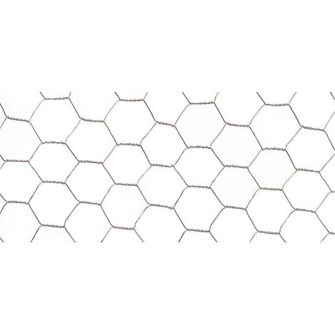 NORTENE Grillage métalique 1,5 x 25 m - maille 41 x 0,8 mm - structure hexagonale - triple torsion