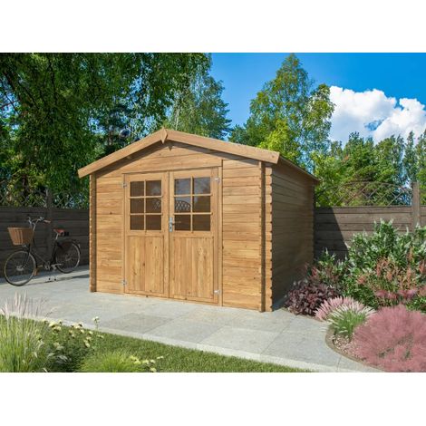 Casetta legno Rita 296x296cm spessore 28mm abete autoclave Losa - Con pavimento