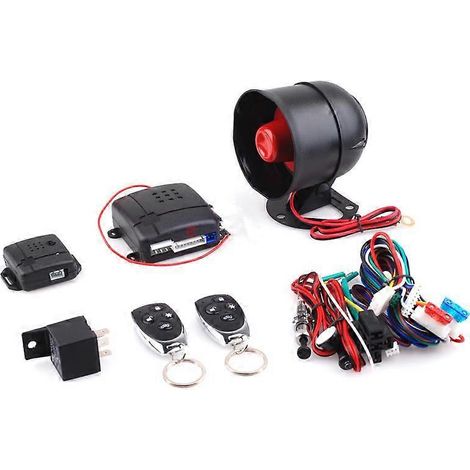 Sistema de seguridad para vehículos con 2 mandos a distancia, alarma para coche, sistema de protección de seguridad, entrada sin llave, alarma para coche LB-100D (1/4)