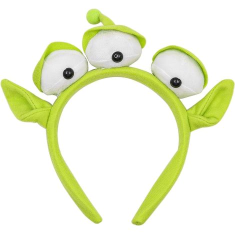 Diadema elástica extraña con diseño de alienígena de tres ojos para maquillaje facial (1/5)
